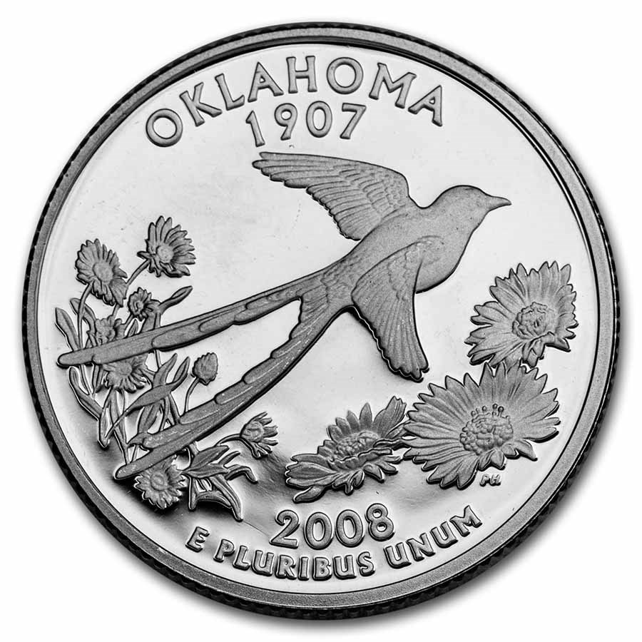 2008-S Oklahoma State Quarter Gem Proof (Silver)