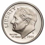 2008-S Roosevelt Dime 50-Coin Roll Proof (Clad)