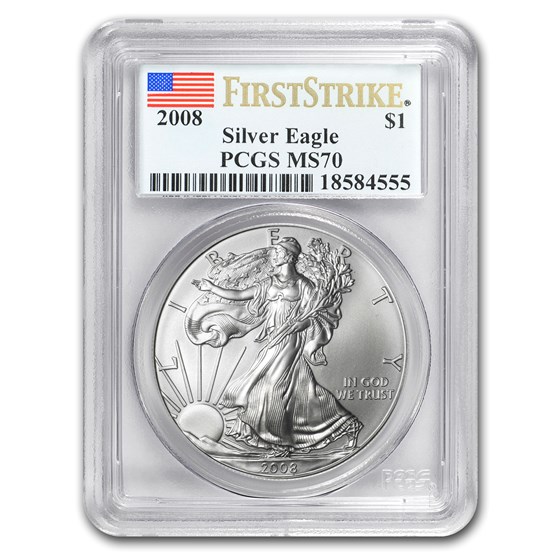 2008 Silver American Eagle MS-70 PCGS (FirstStrike®) 2008 Silver American Eagle MS-70 PCGS (FirstStrike®)