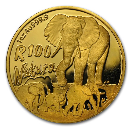 2008 South Africa 1 oz Proof Gold Natura Elephant 2008 South Africa 1 oz Proof Gold Natura Elephant