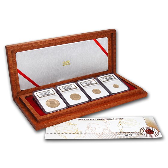 2008 South Africa 4-Coin Gold Krugerrand Proof Set PF-69 NGC 2008 South Africa 4-Coin Gold Krugerrand Proof Set PF-69 NGC