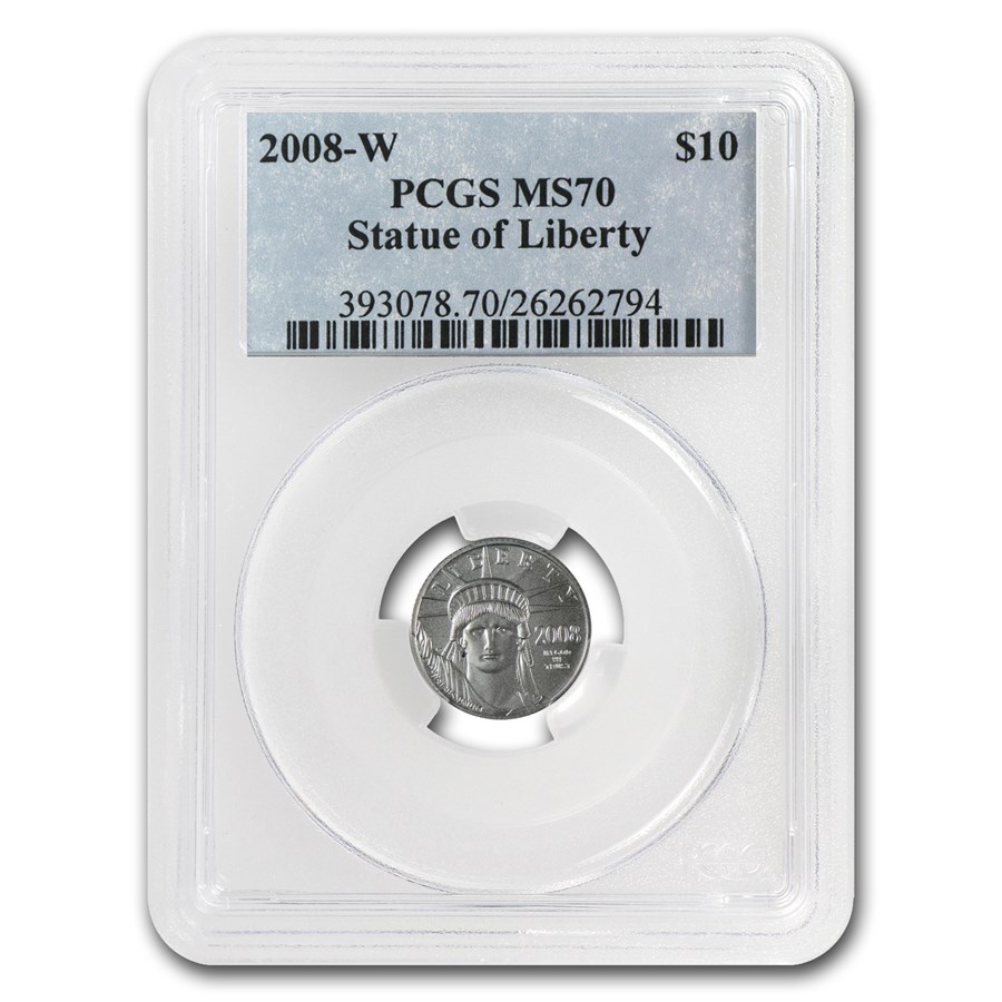 2008-W 1/10 oz Burnished American Platinum Eagle MS/SP-70 PCGS
