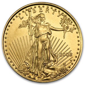 2008-W 1/10 oz Burnished Gold American Eagle 2008-W 1/10 oz Burnished Gold American Eagle