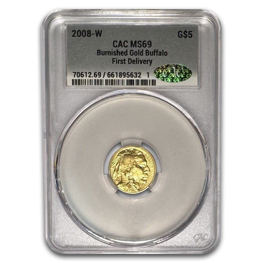 2008-W 1/10 oz Gold Buffalo MS-69 CACG (First Delivery)