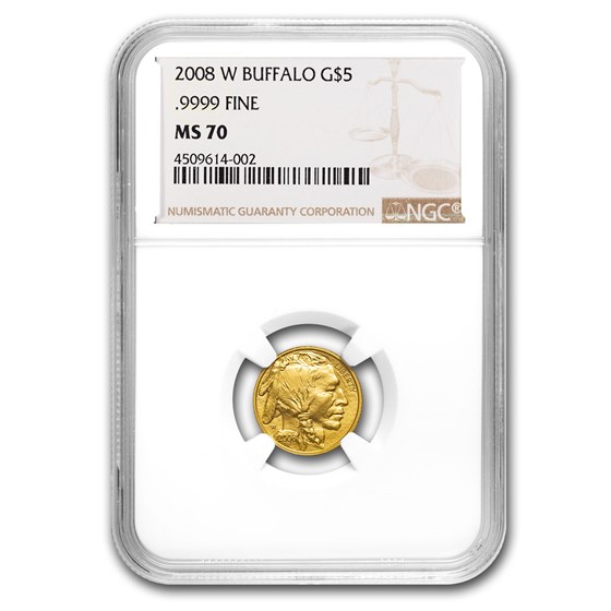 2008-W 1/10 oz Gold Buffalo MS-70 NGC 2008-W 1/10 oz Gold Buffalo MS-70 NGC