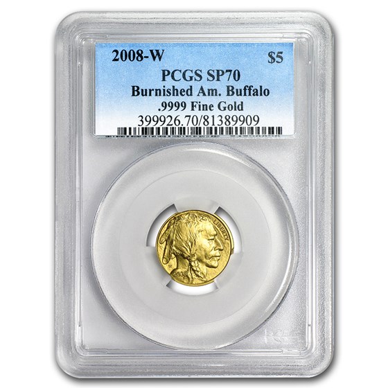 2008-W 1/10 oz Gold Buffalo SP/MS-70 PCGS 2008-W 1/10 oz Gold Buffalo SP/MS-70 PCGS