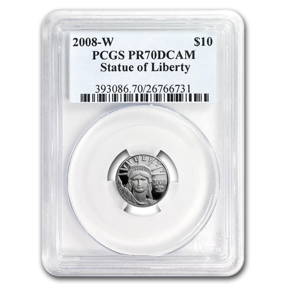 2008-W 1/10 oz Proof American Platinum Eagle PR-70 PCGS 2008-W 1/10 oz Proof American Platinum Eagle PR-70 PCGS