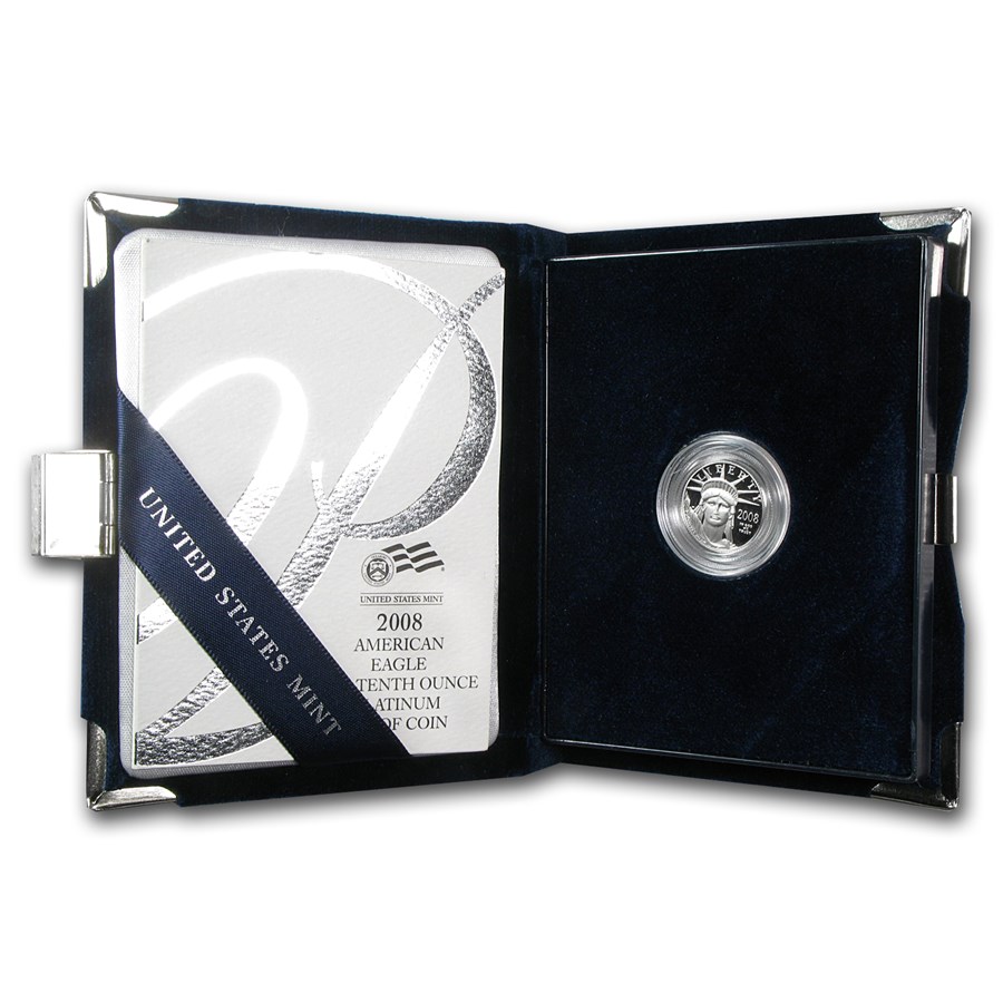 2008-W 1/10 oz Proof American Platinum Eagle (w/Box & COA)