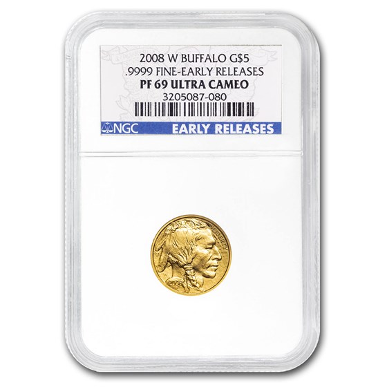2008-W 1/10 oz Proof Gold Buffalo PF-69 NGC (ER) 2008-W 1/10 oz Proof Gold Buffalo PF-69 NGC (ER)