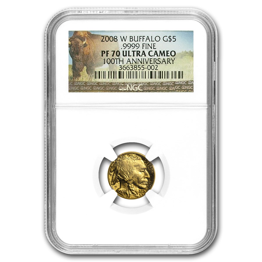 2008-W 1/10 oz Proof Gold Buffalo PF-70 NGC