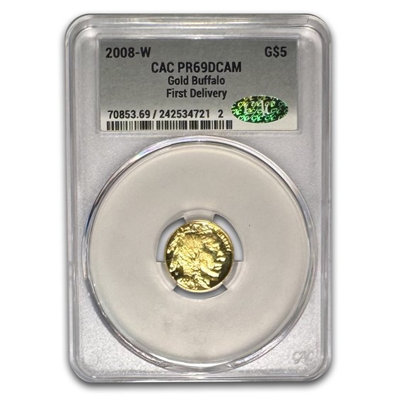 2008-W 1/10 oz Proof Gold Buffalo PR-69 CACG (First Delivery)