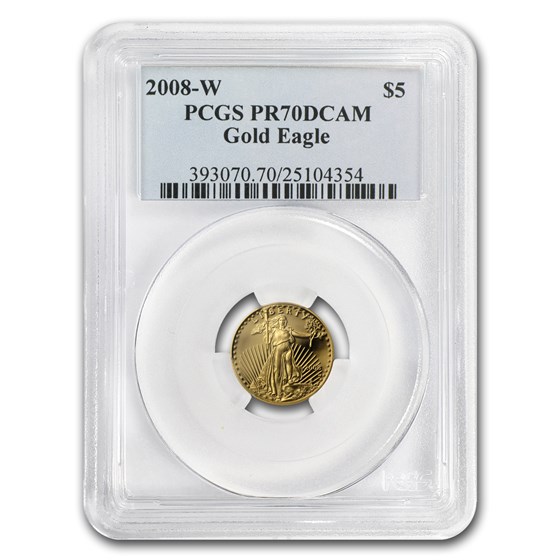 2008-W 1/10 oz Proof Gold Eagle PR-70 PCGS 2008-W 1/10 oz Proof Gold Eagle PR-70 PCGS