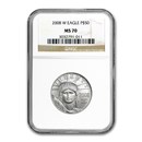 2008-W 1/2 oz Burnished American Platinum Eagle MS-70 NGC 2008-W 1/2 oz Burnished American Platinum Eagle MS-70 NGC
