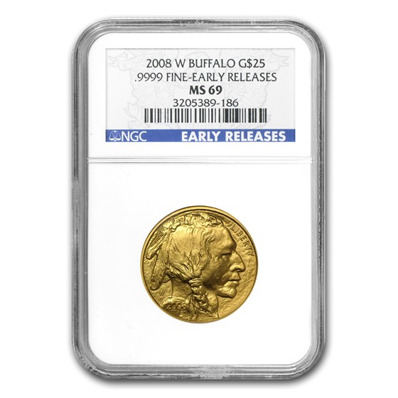 2008-W 1/2 oz Gold Buffalo MS-69 NGC (Early Releases)