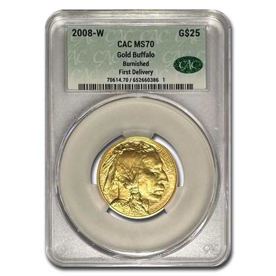 2008-W 1/2 oz Gold Buffalo MS-70 CACG (First Delivery) 2008-W 1/2 oz Gold Buffalo MS-70 CACG (First Delivery)