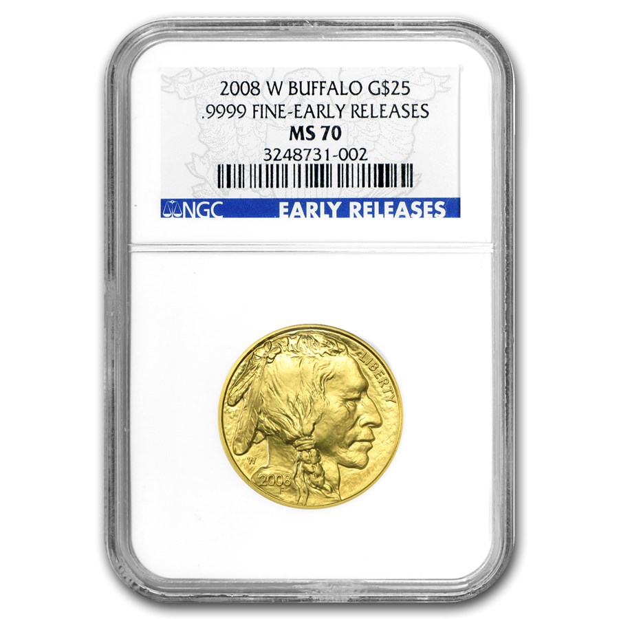 2008-W 1/2 oz Gold Buffalo MS-70 NGC (ER)
