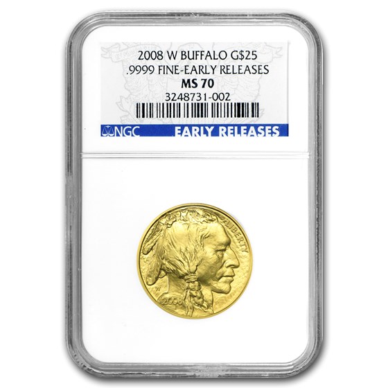 2008-W 1/2 oz Gold Buffalo MS-70 NGC (ER) 2008-W 1/2 oz Gold Buffalo MS-70 NGC (ER)