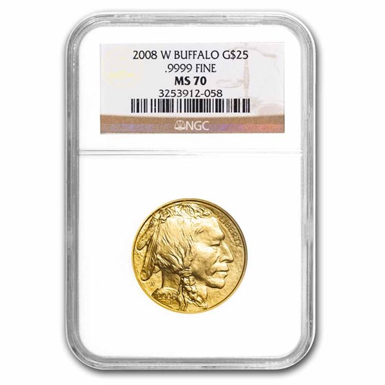 2008-W 1/2 oz Gold Buffalo MS-70 NGC 2008-W 1/2 oz Gold Buffalo MS-70 NGC