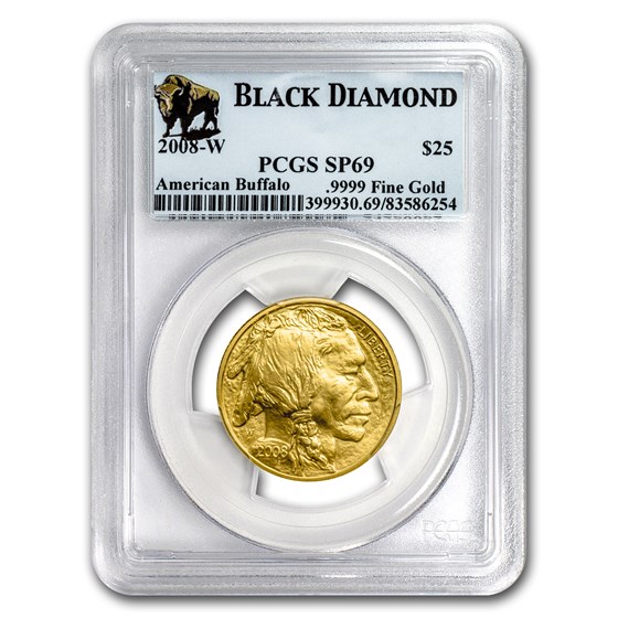 2008-W 1/2 oz Gold Buffalo SP/MS-69 PCGS (Black Diamond) 2008-W 1/2 oz Gold Buffalo SP/MS-69 PCGS (Black Diamond)