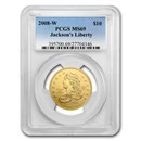 2008-W 1/2 oz Gold Jackson's Liberty MS-69 PCGS