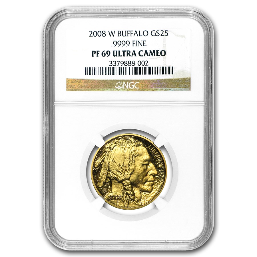 2008-W 1/2 oz Proof Gold Buffalo PF-69 NGC