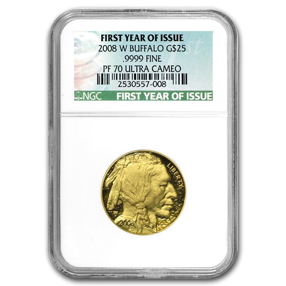 2008-W 1/2 oz Proof Gold Buffalo PF-70 NGC (First Year of Issue)