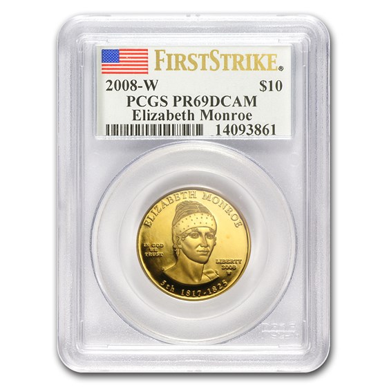 2008-W 1/2 oz Proof Gold Elizabeth Monroe PR-69 PCGS (FS) 2008-W 1/2 oz Proof Gold Elizabeth Monroe PR-69 PCGS (FS)