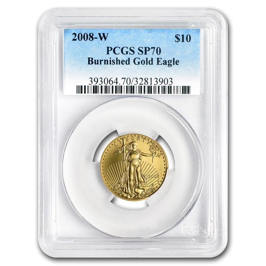 2008-W 1/4 oz Burnished American Gold Eagle MS/SP-70 PCGS
