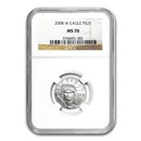 2008-W 1/4 oz Burnished American Platinum Eagle MS-70 NGC 2008-W 1/4 oz Burnished American Platinum Eagle MS-70 NGC