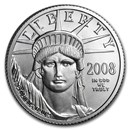 2008-W 1/4 oz Burnished American Platinum Eagle (w/Box & COA)