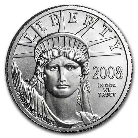 2008-W 1/4 oz Burnished American Platinum Eagle (w/Box & COA) 2008-W 1/4 oz Burnished American Platinum Eagle (w/Box & COA)