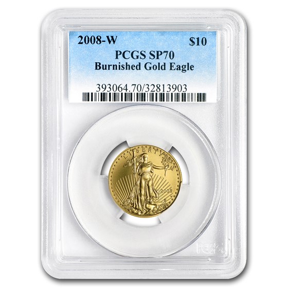 2008-W 1/4 oz Burnished Gold American Eagle MS/SP-70 PCGS 2008-W 1/4 oz Burnished Gold American Eagle MS/SP-70 PCGS