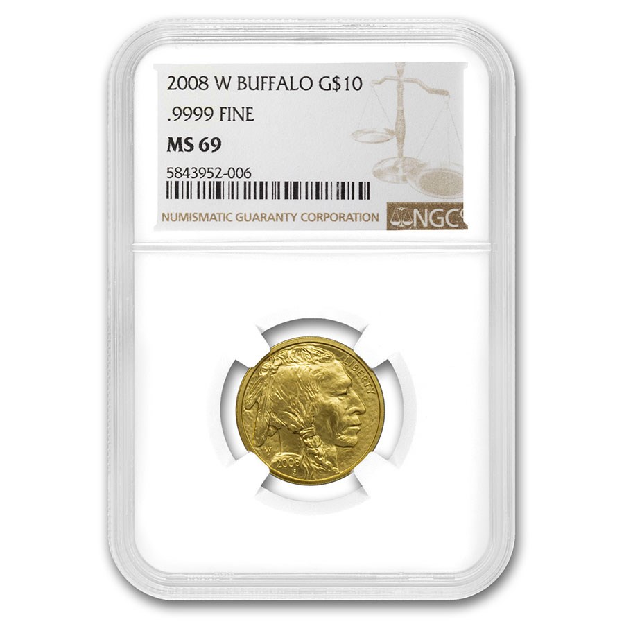 2008-W 1/4 oz Gold Buffalo MS-69 NGC