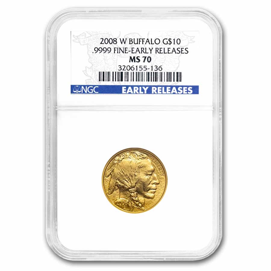 2008-W 1/4 oz Gold Buffalo MS-70 NGC (ER)