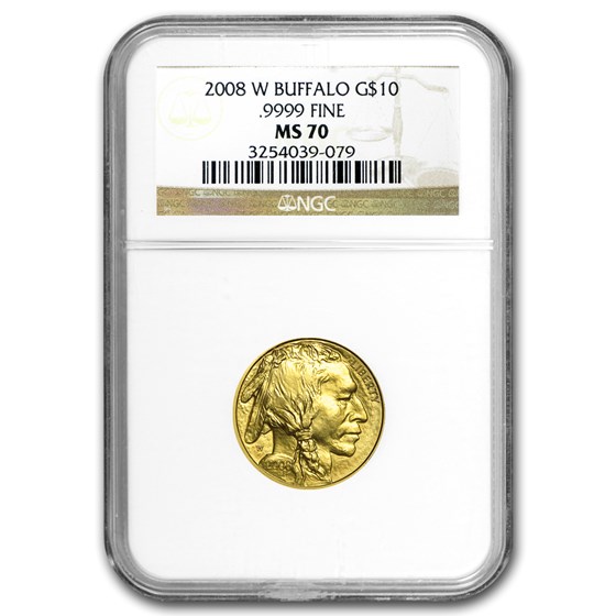 2008-W 1/4 oz Gold Buffalo MS-70 NGC 2008-W 1/4 oz Gold Buffalo MS-70 NGC