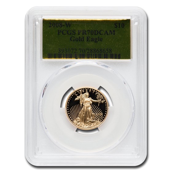 2008-W 1/4 oz Proof American Gold Eagle PR-70 PCGS (Gold Label)