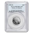 2008-W 1/4 oz Proof American Platinum Eagle PR-70 PCGS