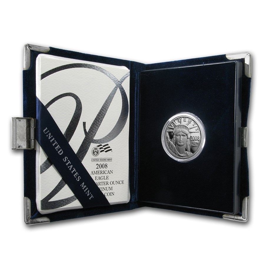 2008-W 1/4 oz Proof American Platinum Eagle (w/Box & COA)