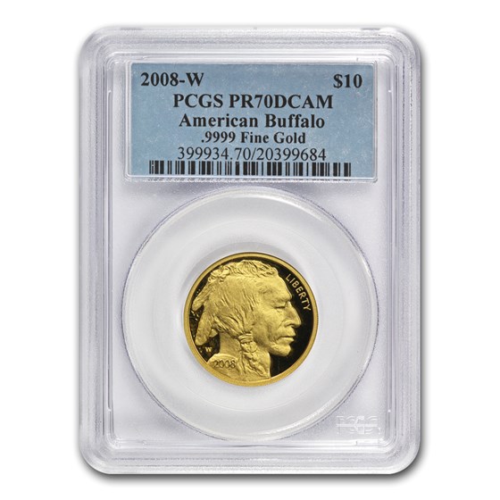 2008-W 1/4 oz Proof Gold Buffalo PR-70 PCGS 2008-W 1/4 oz Proof Gold Buffalo PR-70 PCGS