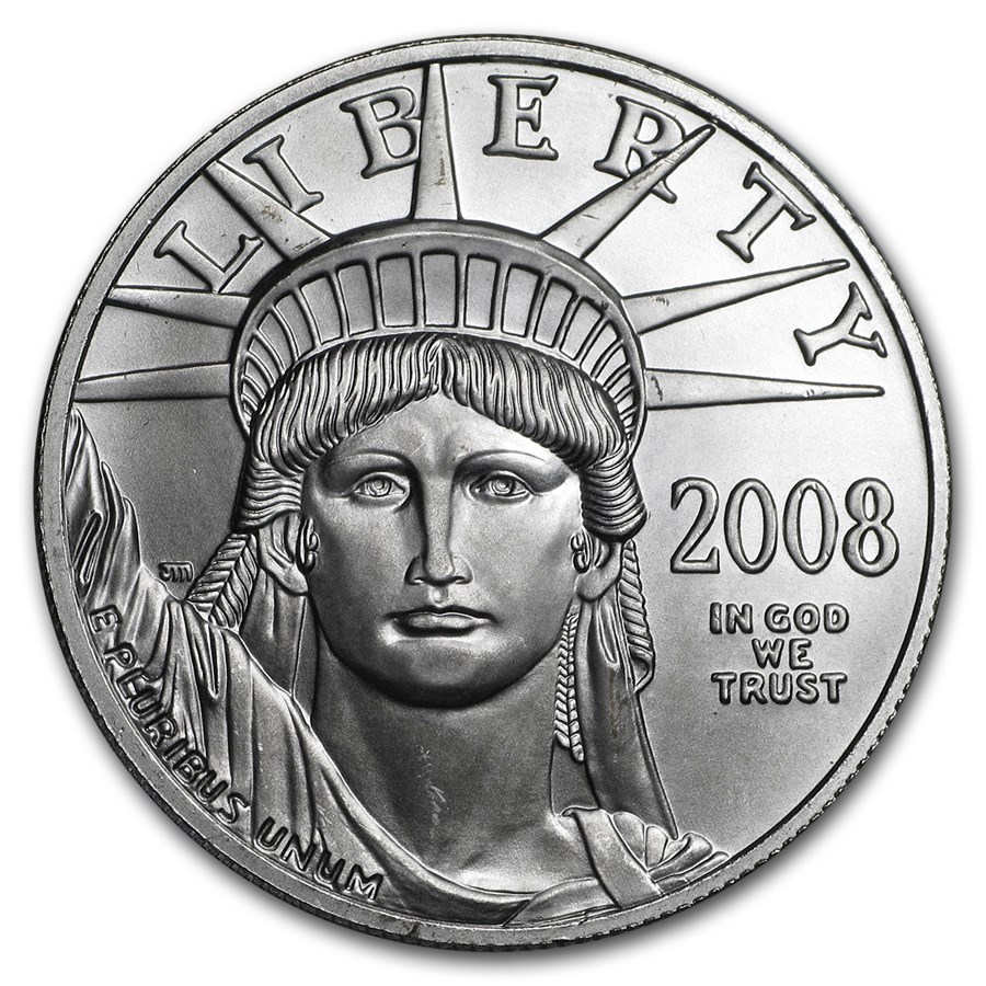 2008-W 1 oz Burnished American Platinum Eagle (w/Box & COA)