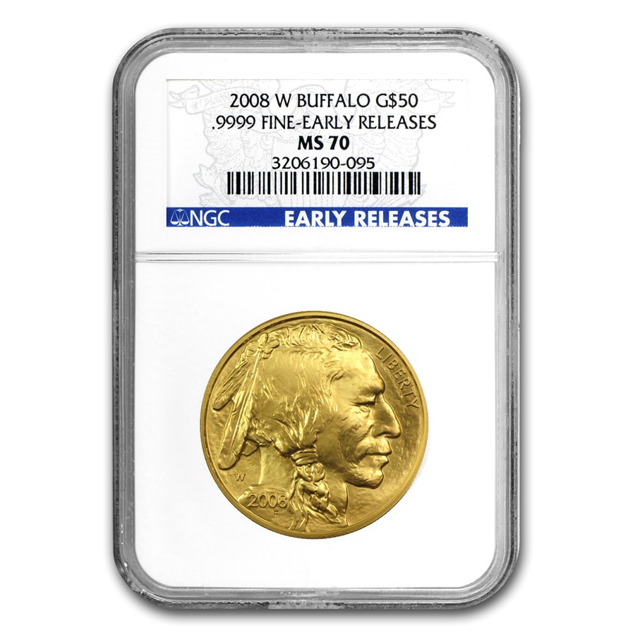 2008-W 1 oz Gold Buffalo MS-70 NGC (ER)