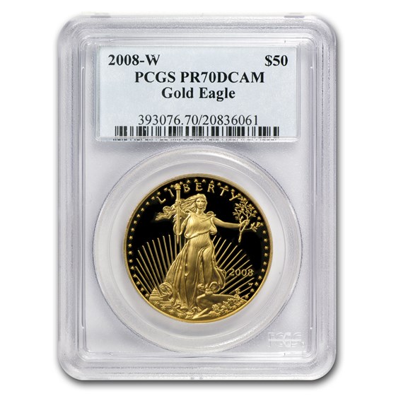 2008-W 1 oz Proof American Gold Eagle PR-70 PCGS 2008-W 1 oz Proof American Gold Eagle PR-70 PCGS