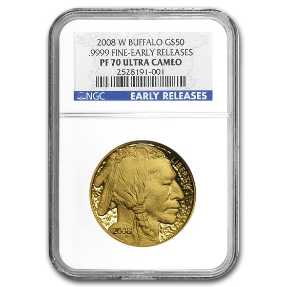 2008-W 1 oz Proof Gold Buffalo PF-70 NGC (ER) 2008-W 1 oz Proof Gold Buffalo PF-70 NGC (ER)