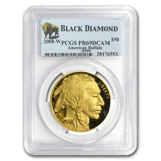 2008-W 1 oz Proof Gold Buffalo PR-69 PCGS (Black Diamond)