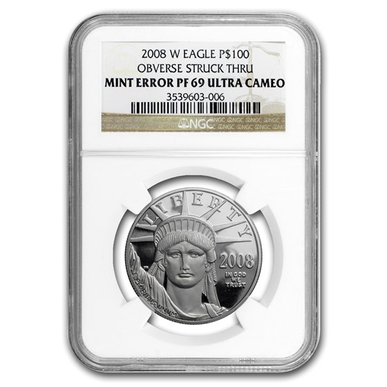 2008-W 1 oz Proof Platinum American Eagle PF-69 NGC (Mint Error) 2008-W 1 oz Proof Platinum American Eagle PF-69 NGC (Mint Error)