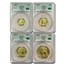 2008-W 4-Coin Gold Buffalo Set MS-70 CACG (First Delivery)