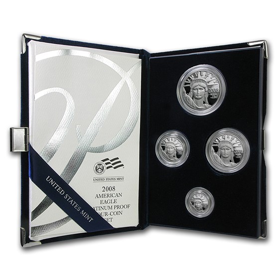 2008-W 4-Coin Proof American Platinum Eagle Set (w/Box & COA) 2008-W 4-Coin Proof American Platinum Eagle Set (w/Box & COA)