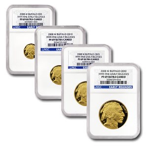 2008-W 4-Coin Proof Gold Buffalo Set PF-69 NGC (Early Releases) 2008-W 4-Coin Proof Gold Buffalo Set PF-69 NGC (Early Releases)