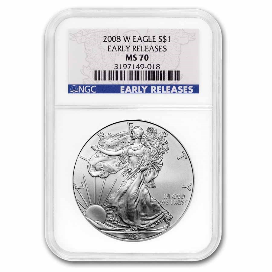 2008-W Burnished American Silver Eagle MS-70 NGC (ER)