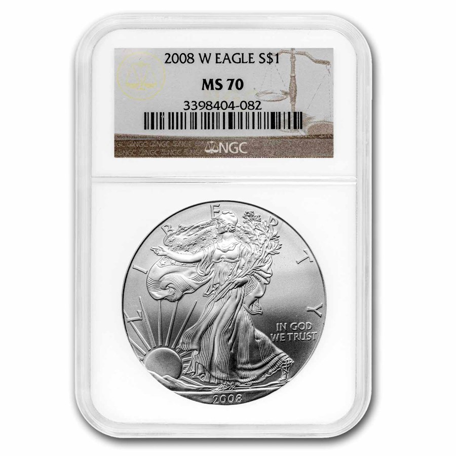2008-W Burnished American Silver Eagle MS-70 NGC